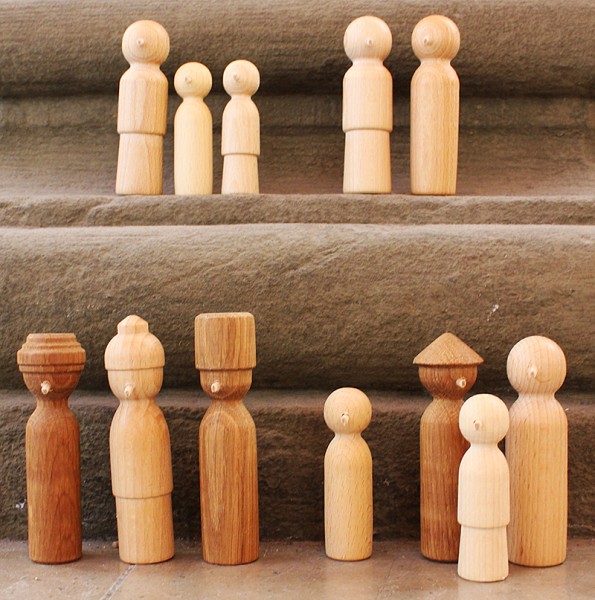 Holz-Nasenfiguren Set 4 (Basis-Set)